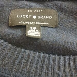 Lucky Brand Black Crew Neck Sweater